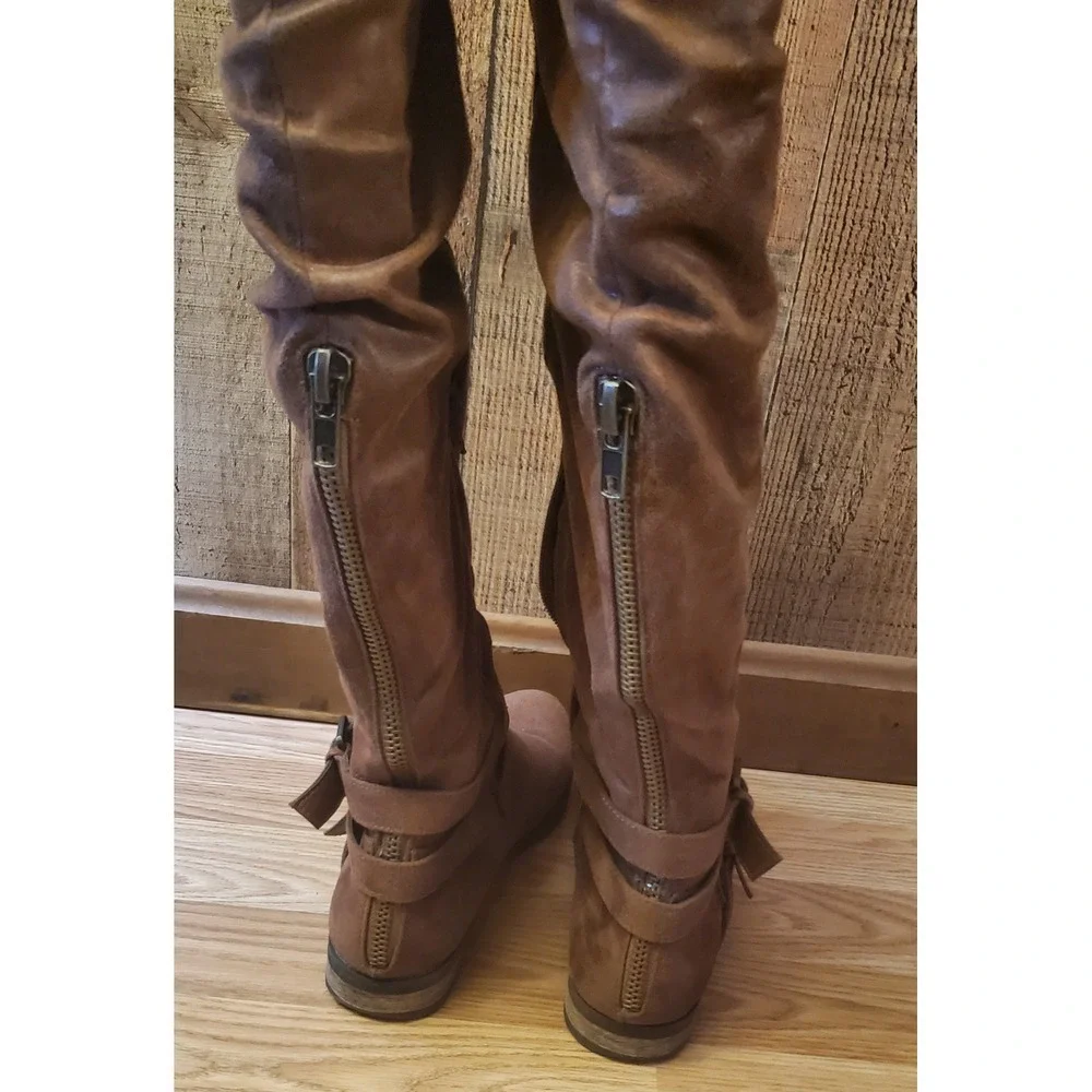 Carlos By Carlos Santana Jada Knee High Slouch Boots‎ Women's Size 7.5 Brown